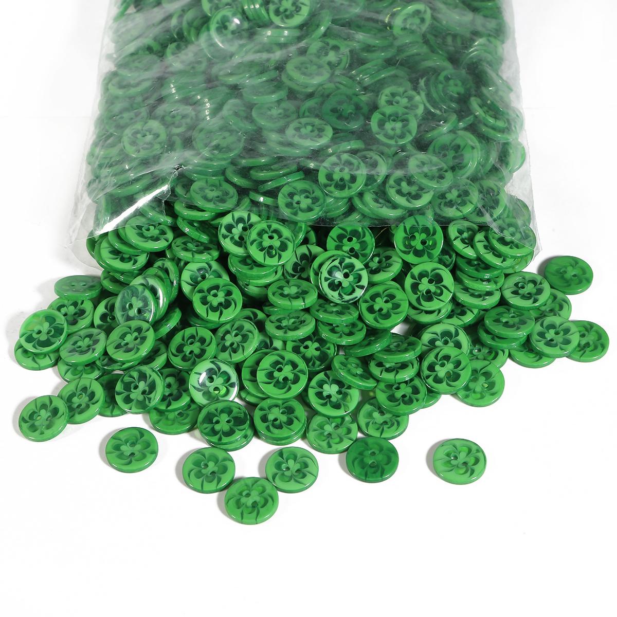 

100 шт., прозрачные разноцветные пуговицы в форме цветов, красивые пуговицы из окрашенной смолы, пальто, ботинки, аксессуары для шитья, украшения, пуговицы зелёный/глубокий