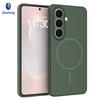 The New Model Is Suitable for Samsung S26 Mobile Phone Case, Magnetic Suction 26Ultra Fine Hole Skin Feel Solid Color S26 Plus Protective Case.