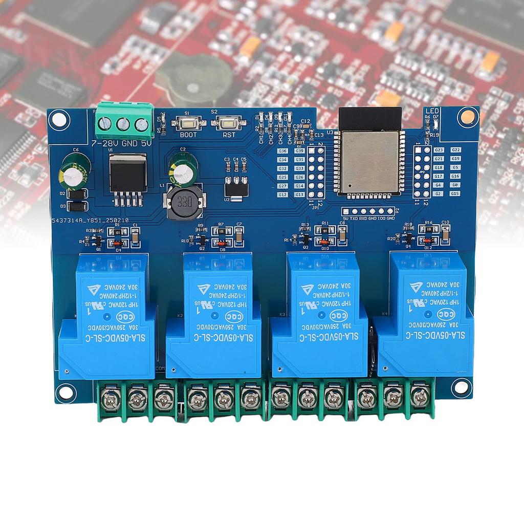 4 Channel 30A Relay Module, 5V Power Supply Relay Module, WiFi ,  7-28V, Remote Control,   Prototype