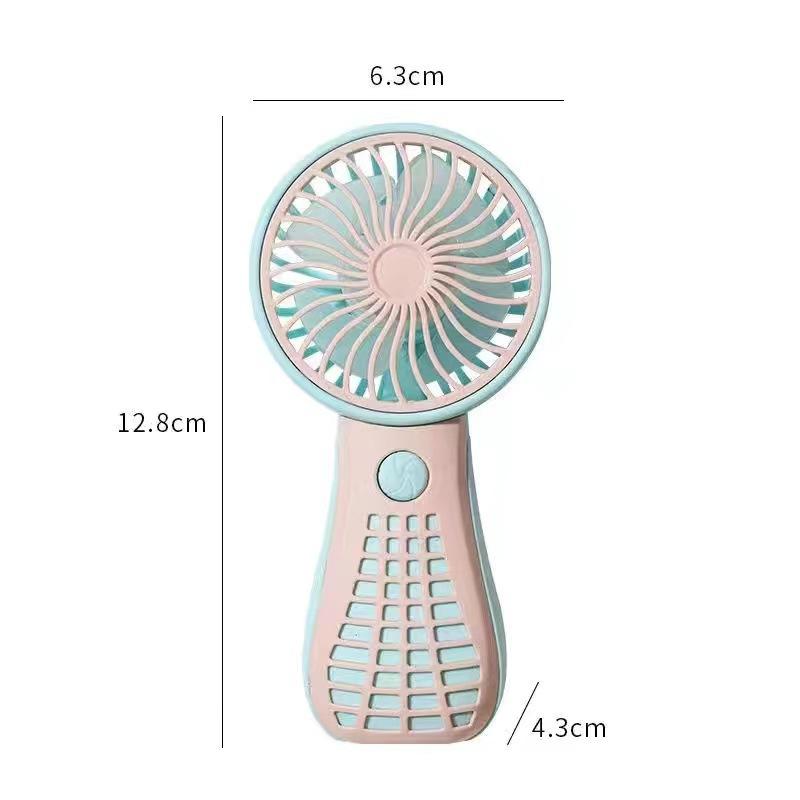 Cartoon Style Mini Handheld USB Fan 3 Speed Rechargeable Compact and Portable for Outdoor Pocket Use