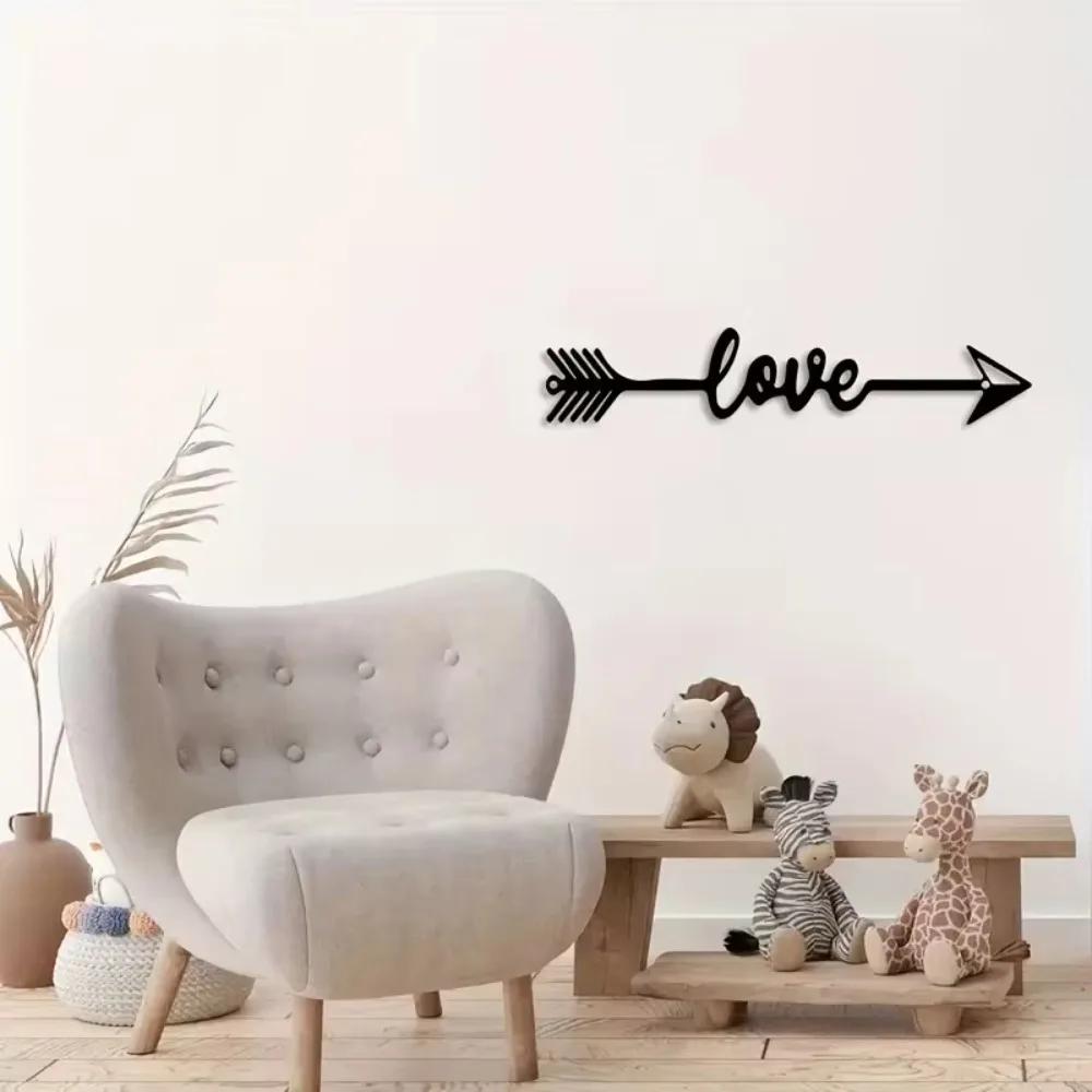 Stunning 1pc Love Metal Wall Art Decor! Fun Animal Decor for Home. Cupid's Arrow.living Room, Bathroom. Wall Decoration.