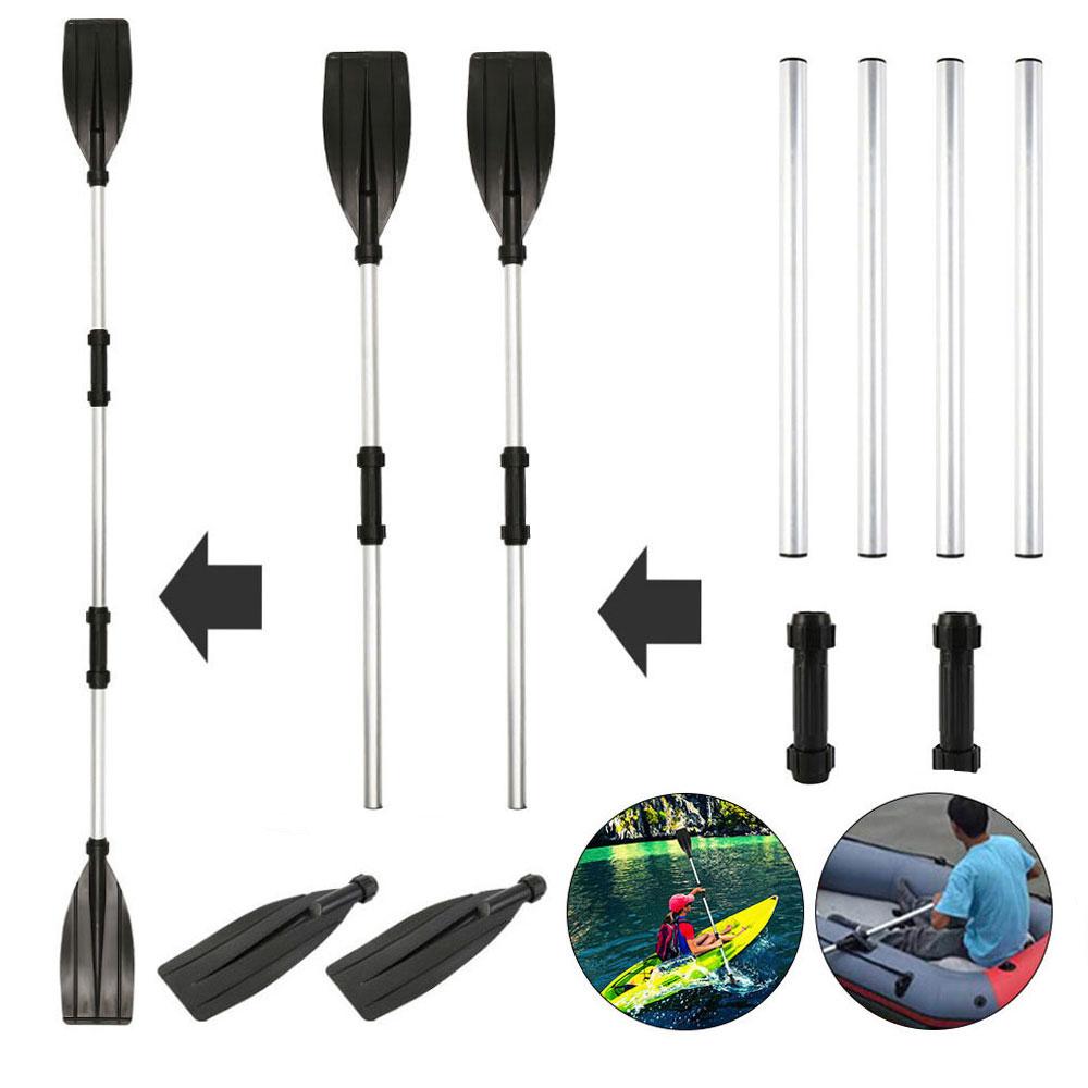 1 Pair Kayak Paddles Heavy Duty Aluminium Alloy Kayak Oars Adjustable Length Detachable Portable Paddles for Inflatable Kayaks
