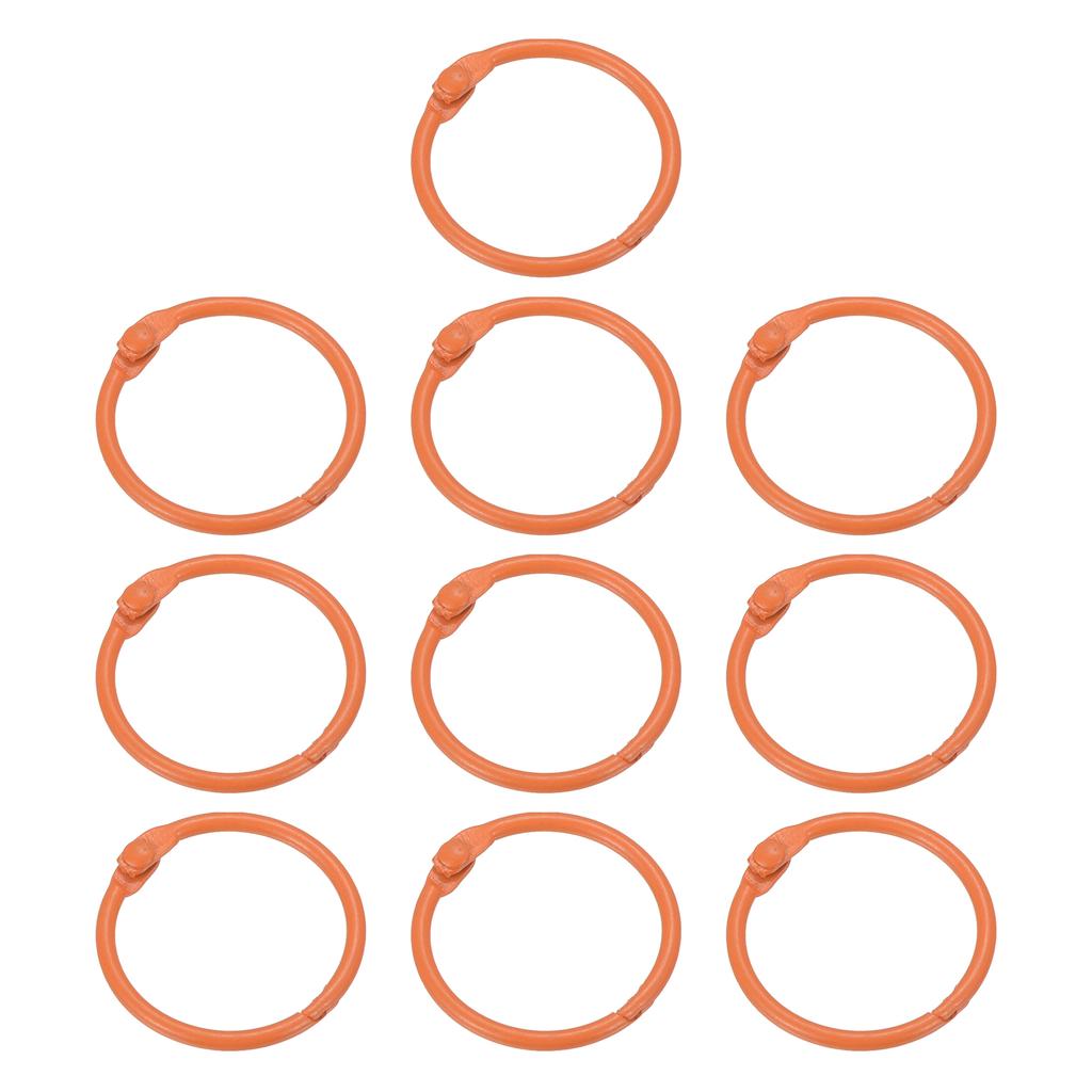 10Pcs Loose Leaf Binder Rings Book Hoops Metal Flash Card Book Binding Rings for Key Chain Index Card Scrapbooks Office Supplies