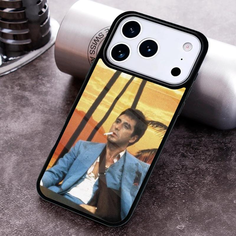 Scarface Tony Montanna Poster soft Phone Case For iPhone 17,16e,15,14,13,12,11,Mini,Pro,MAX soft Silicone Cover