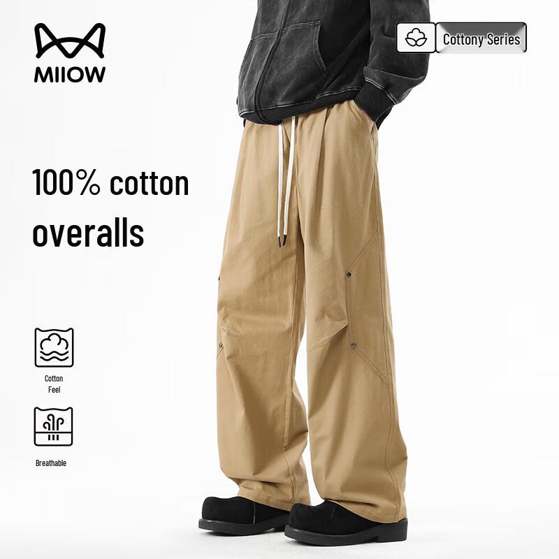 

Mao Ren Men s American Style Loose Straight Cargo Pants 4XL