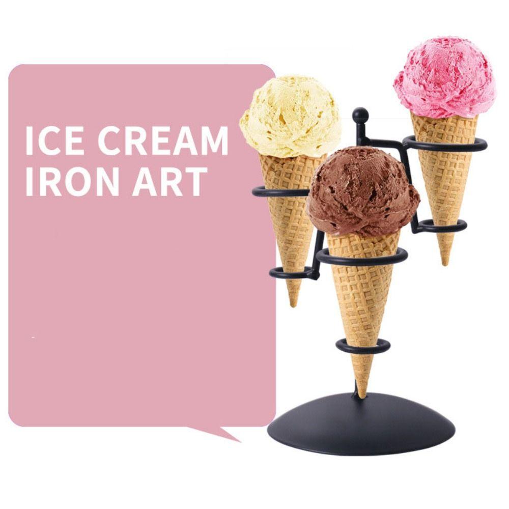 High-quality Iron Ice Cream Holder Ice Cream Display Rack Ice Cream Rack Sundae Sweet Cone Sweet Cone Holder Kitchen