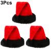 1Pc Christmas Hat Black Border Plush Holiday Activities Holiday Decoration Warm Photography Props