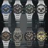 Mens Watches Stainless Steel Watch Waterproof Luxury Quartz Clock Chronograph Luminous Wristwatches Relogio Masculino