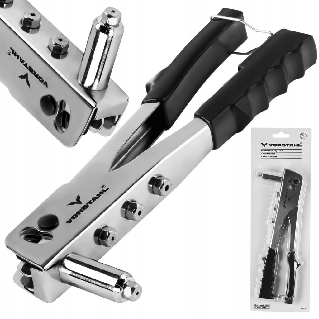 Steel Hand Riveter CHROME 2.4-4.8mmx255mm Vorstahl