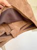 Retro Suede High-Waisted A-Line Mini Skirt Pants - 2025 Autumn/Winter Korean Style