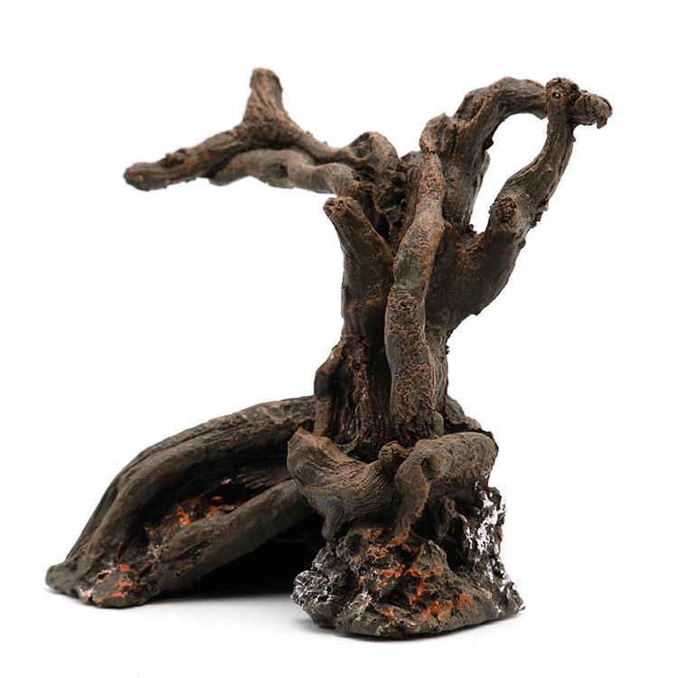 Aquarium Resin Woods Ornaments Fish Tank Decoration Accessories Sink Wood Tree Fishbowl Jellyfish Carp Reptile Animals