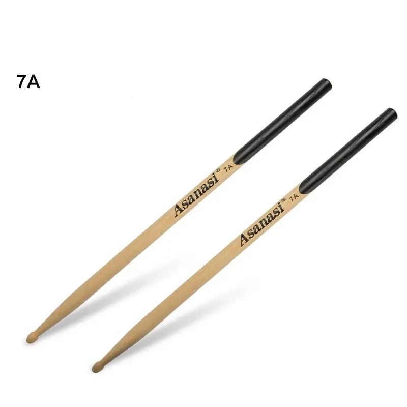 One Pair 5A OR 7A Drumsticks Quality Walnut Wood For Jazz Drum Exercise Percussion Music Lovers Heavy-Duty Solidwood Drum Sticks