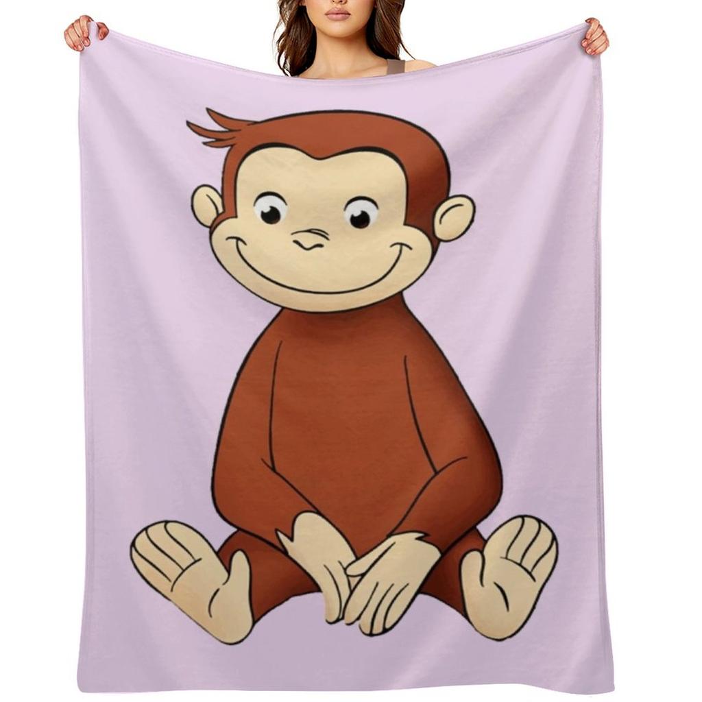 monkey curious george Throw Blanket Single Sofa Quilt Vintage Sofas Blankets
