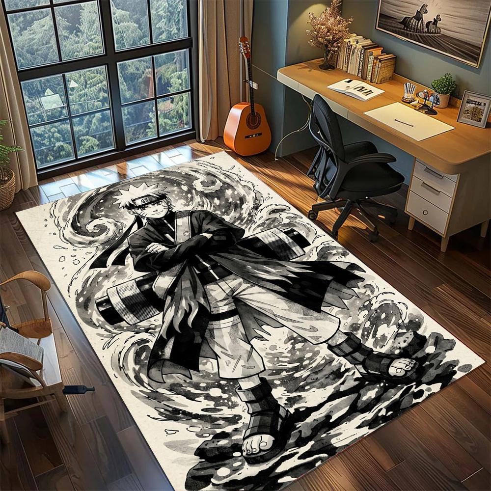 Large Area Rugs Naruto Carpet for Gamer Room Bedroom Home Decor Washable Non Slip Floor Mat