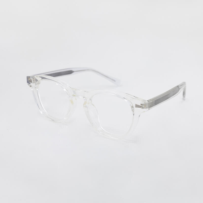 SBKA Ted2-C03 Clear Horn-Rimmed Glasses Frame (Blue Light Blocking)
