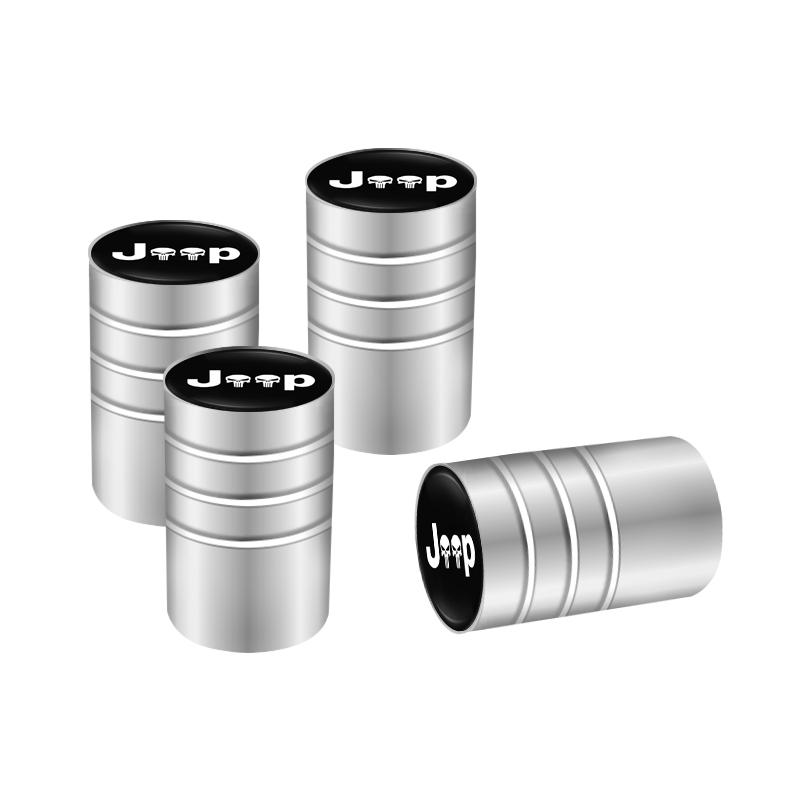 Car Tire Wheel Valve Caps Cover/Car Key Chain Ring Keychain For Jeep Wrangler Grand Cherokee Avenger Compass Wagoneer Gladiator AMR1