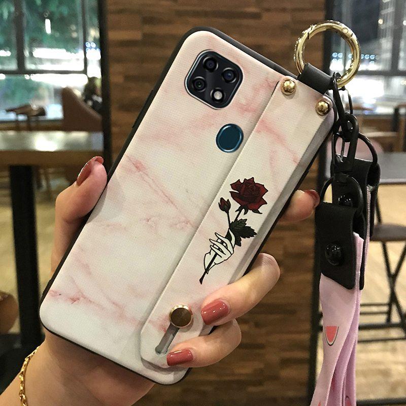 Anti-knock Kickstand Phone Case For ZTE Blade V2020 Vita/Blade20 Smart/10 Smart Protective Flower Ring Back Cover