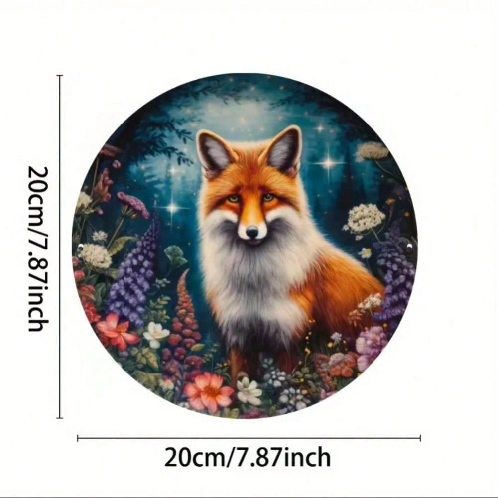 Retro Fox Metal Wall Art Sign Home Kitchen Cafe Decor