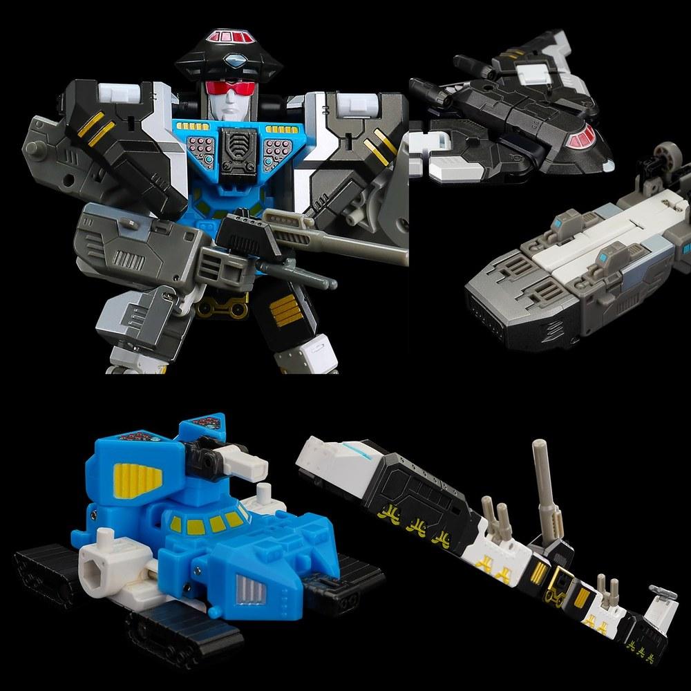 BEASTBOX 52TOYS Beastbox 1/4 Squad Firepower Robo Action Figure Four-Unit Transforming Battle Robot Retro Toy for Kids Boys Collectors
