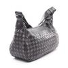 Used BOTTEGA VENETA Intrecciato Shoulder Bag leather Black Gray Used Women