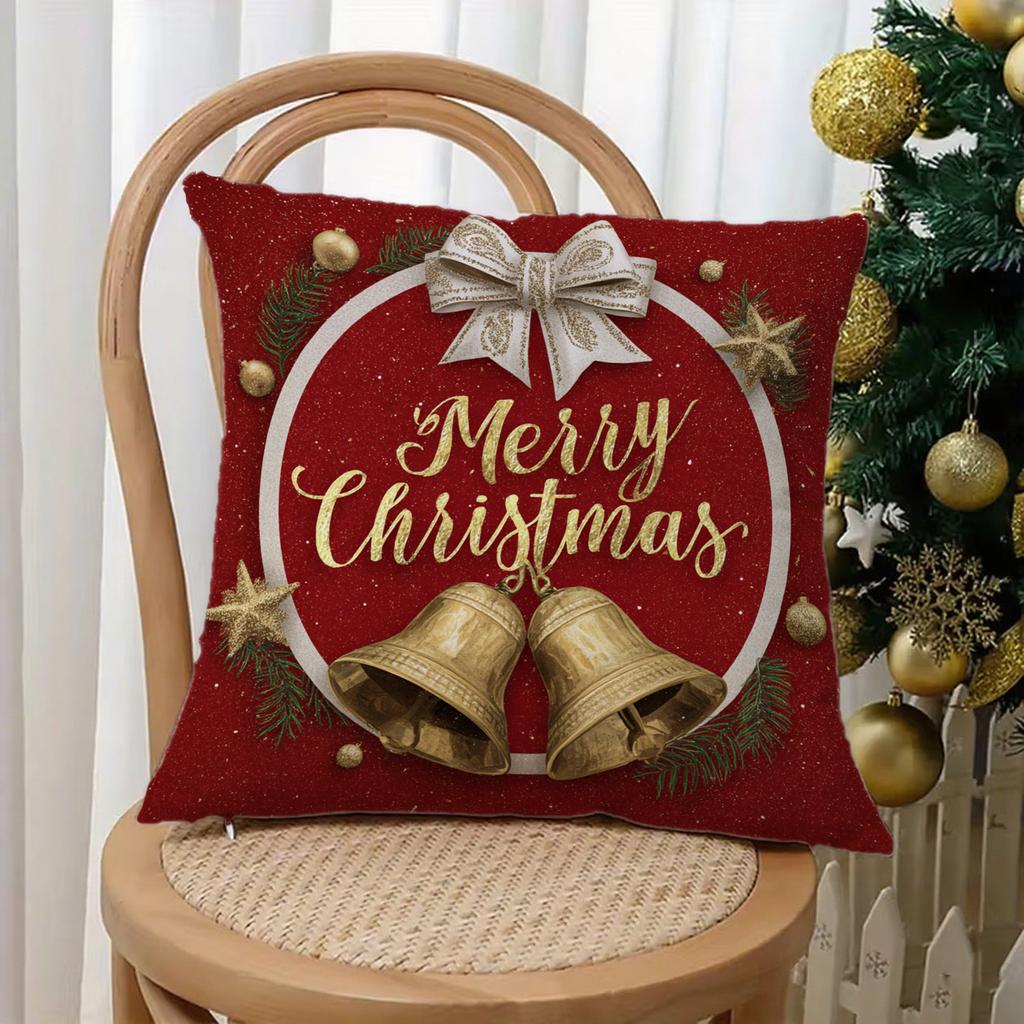 Merry Christmas Themed Pillow CoversSuitable for Sofa Car Bedroom Decorative Cushion Cover Pillow Cover