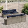9 Piece Grey Garden Sofa Set with Cushions