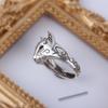 Yin Taifei Silver Fox Demon Mask Ring - Women's Peach Blossom Attraction, Cat Face Fox, Japanese Style Accessory.