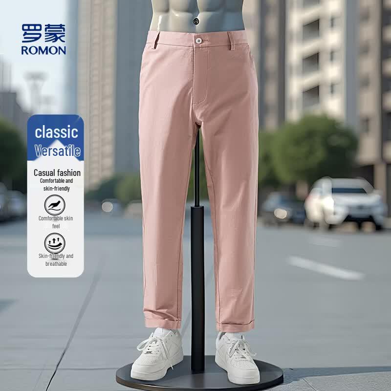 Luomeng Men s Comfortable Straight-Leg Casual Pants 33