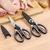 Stainless Steel Multifunctional Kitchen Scissors: Fish, Vegetable, BBQ, Chicken Bone Cutter & Walnut Opener