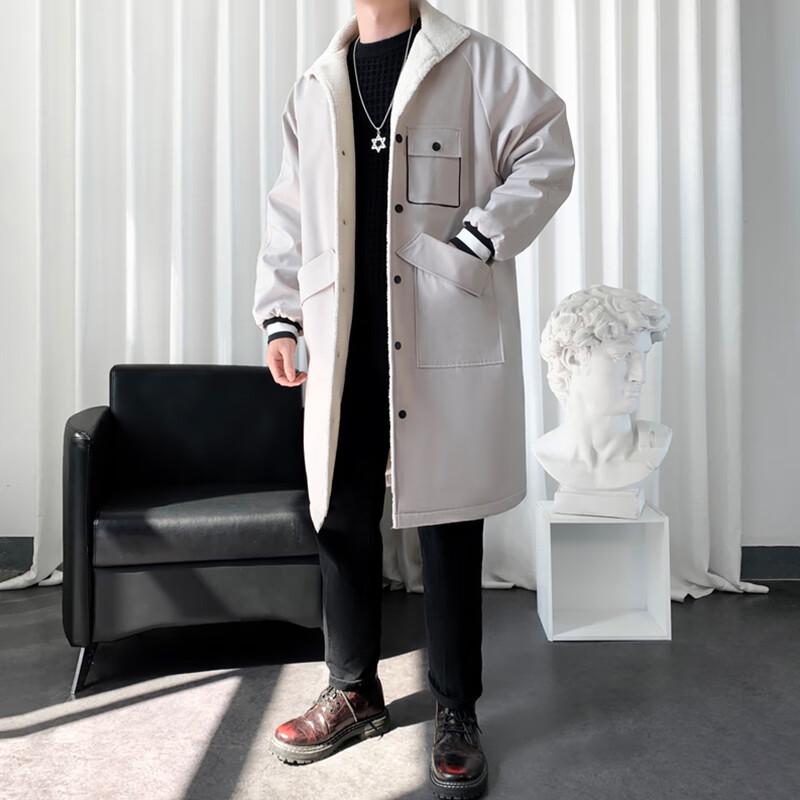 ROMON Men's Mid-Length Trench Coat