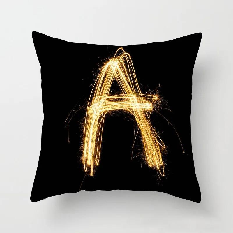 

Простая наволочка с золотыми буквами для украшения интерьера, офиса, гостиной, дома, наволочка 60x60cm