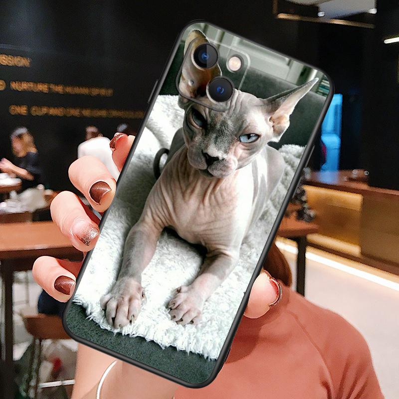 Sphynx Sphinx Cat Phone Case For iPhone 16 Pro Max 15 14 13 12 11 Pro Max Plus 12 13 Mini XR 16e Funda Cover