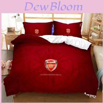 Arsenal Pattern Digital Print Bedding Set With Active Dyeing For Bed Kids Bedroom Decor