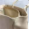 2way! FURLA Leather Shoulder Bag Handbag Beige Plain Italy Made(USED)