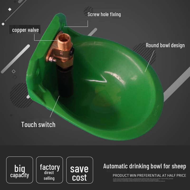 Sheep Automatic Copper Valve Drinking Bowl - Durable Breeding Equipment