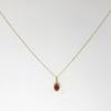 and My Jewelry 10K Yellow Gold Garnet Pendant Oval Cabochon Cut 3017 [Your Box] Necklace, "January Birthstone"