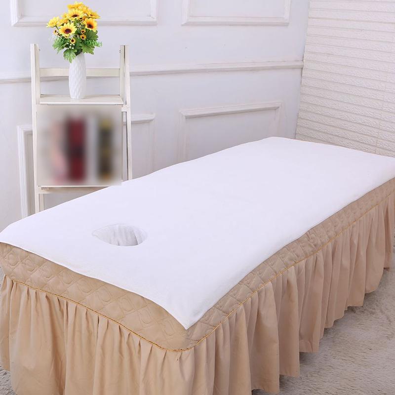 Superfine Fiber Soft Beauty Salon Bed Towel With Hole SPA Massage Bed Table Cover Massage Physiotherapy Thicken Bath Towel