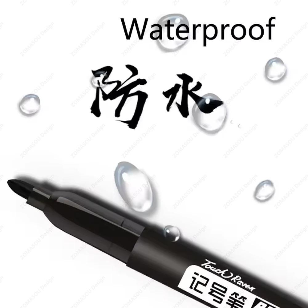 1-50Pcs Waterproof Oil-based Marker Pen Quick Dry Black Blue Red Ink Permanent for Metal Glass Stationery Art School Supply