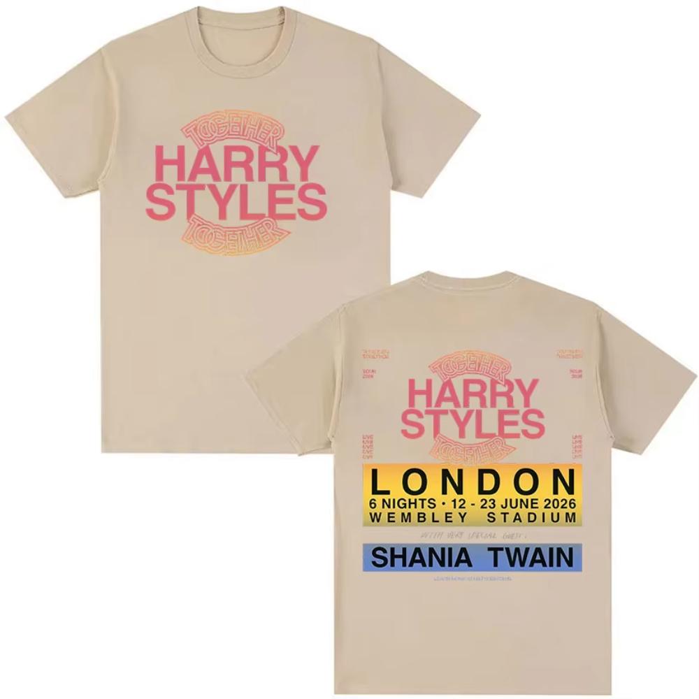 Harry Styles Together Tour Graphic T-Shirts Men's Clothing Fashion Short Sleeve T Shirt Women's High Quality Cotton T-shirt