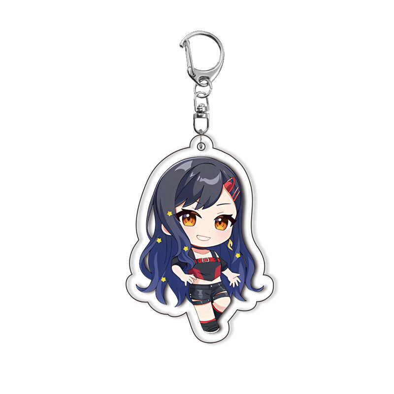 World Project Acrylic Keychain Game Related Products Girl Gift Key Rings Souvenir Cute Pendant