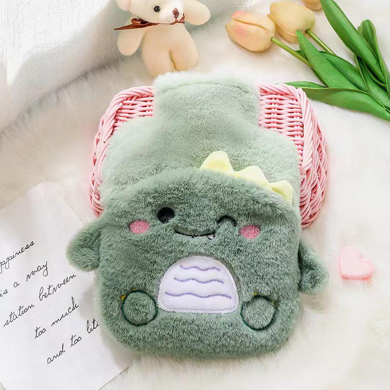 Cartoon Plush Hot Water Bottle & Hand Warmer - Removable, Washable, Cute Design for Students and Babies