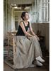 Women's Elastic Waist Tie-Dye Ramie Skirt - Autumn/Winter Collection