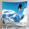 Winter Ski Tapestry Extreme Sports Hobby Tapestry Skiing Downhill Tapestry Home Living Room Bedroom Dorm Decor Background Cloth