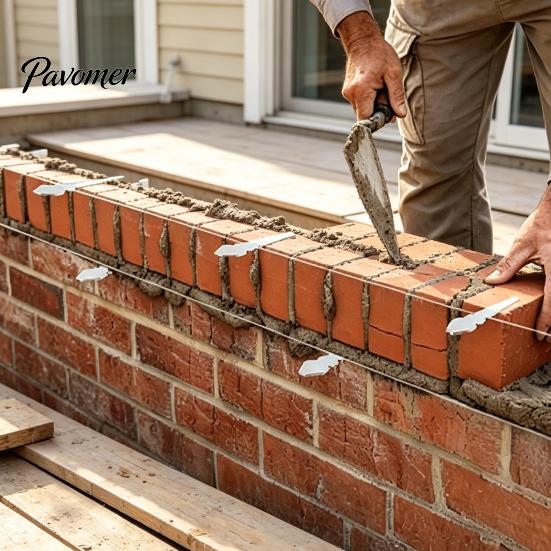 Bricklaying Leveling Tools 12/24Pcs Heavy Duty Masonry Line Pins, Bricklayer for Wall Construction Aid Precise Brick Laying, Block Alignment