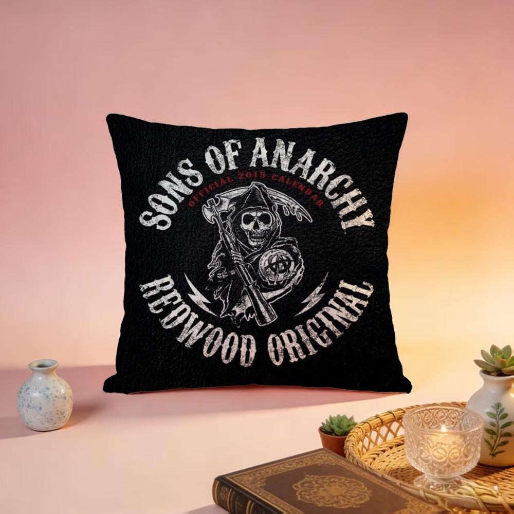 Fashion SSons of Anarchying Cushion Cover Premium SkinFriendly Pillow Case MultiPurpose for Home Office Travel