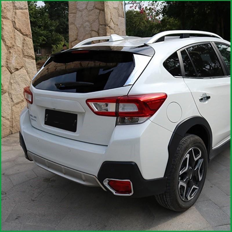 Car Styling For Subaru XV 2018   Car ABS Chrome ABS Carbon Fiber Print Side Rear Window Spoiler Triangle Cover Trims