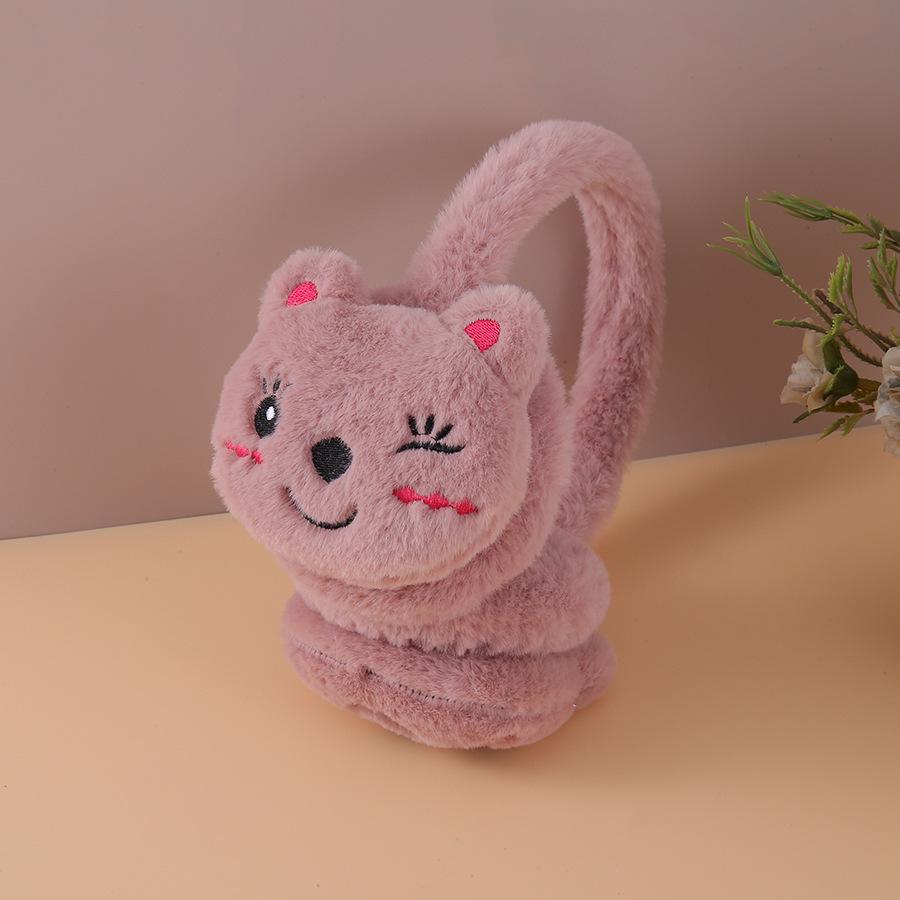 Plush Warm Cartoon Earmuffs with Kitten and Rabbit Ears