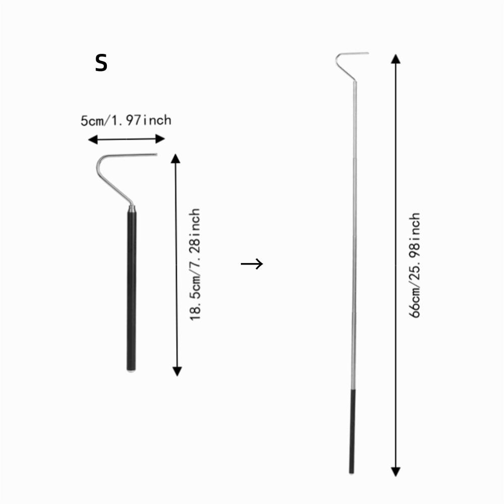 Stainless Steel Reptile Catcher Telescopic Design Extensible Catcher Snake Capture Hook Garden Use