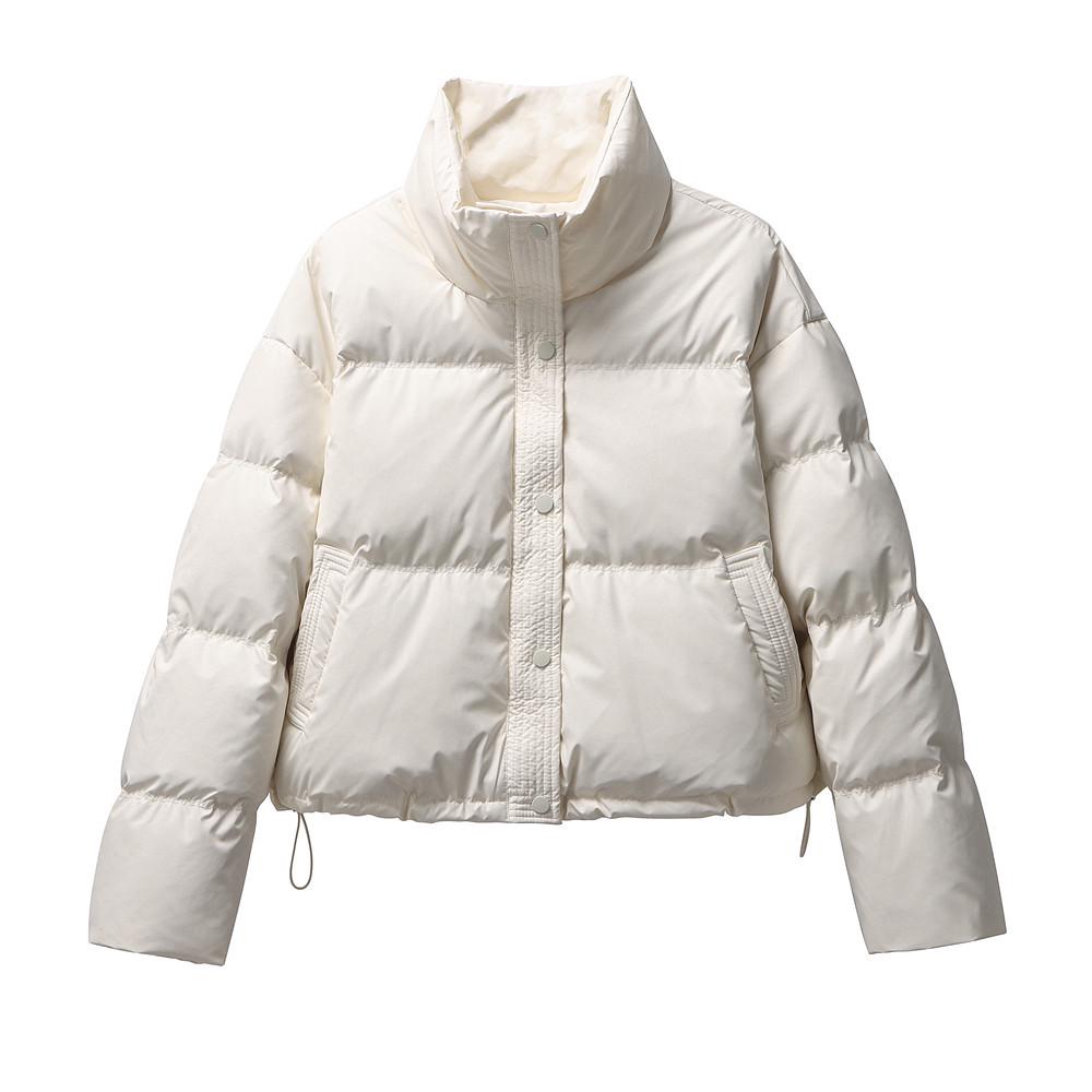 Women's Trendy 2024 Wash-Free PU Leather Down Jacket - Small, Thickened Short Style