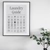 Wäsche-Leitfaden Leinwand Malerei Wand Kunst Wäsche Symbol Poster Druck Bad Sonstigen Zimmer Minimalistischen Bild Home Dekoration